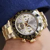 Reloj para hombre de moda 40 mm Relojes mecánicos automáticos Life Reloj de pulsera dorado resistente al agua Correa de acero inoxidable Alta calidad Orologio di lusso Relojes de pulsera Regalo