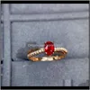 Jewelryshilovem Natural Burning Pigeon Blood Ruby Gemstone Rings For Women Real 925 Sterling Sier Gift Plant Jcj0406881Agh Cluster Drop Deliv