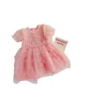 Fée Filles Princesse Robe Dentelle Crochet Volants Gâteau Couches Robe Vêtements Belle Robe De Soirée 210529