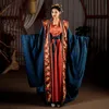 Blue HanFu Diao Chan's costume for the performance chivalrous women Romance of Three Kingdoms high quality Coat+jacket+skirt+belt 4 pieces