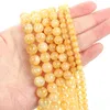 Other Natural Stone Beads Citrine Quartz Round Loose for Jewelry Making Needlework Bracelet DIY 4-12 MM