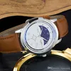 Men Sports Casual Assista a quartzo Wristwatch Fashion Business Pu Black Blue Brown Band Straps Watches Male Luxury Clock Stars5736230