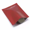 2021 400 шт. / Лот красный открытый топ алюминиевая фольга вакуумные пищевые накопители упаковки сумки для орехов закусочные чай упаковочные тепловые уплотнения Mylar Pouch
