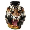 Men Women Novelty Hoodies Animal Tiger 3D Print Hooded Pullovers Casual Tracksuits Sweatshirts Fashion Teens Streetwear Hoody Y0804