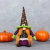 Party Supplies Halloween Gnomes Decorations Handmade Plush Witch and Wizard Doll Table Ornament Kids Gift PHJK2108