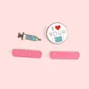 Scientific Medical Reagents Enamel Pins Custom Love & Peace Brooch Lapel Badge Bag Cartoon Jewelry Gift for Kids Friends