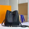 luxury Famous Designer Drawstring Bucket bag Women Leather Interior Zipper Pocket purse Shoulder Crossbody Bags Practical Handbags