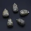 Charms satan doğal değerli taş düzensiz şekil kolye diy cazibesi yapım kolye bilezik mücevher 20x30-25x40mm