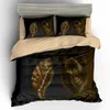 Fanaijia 3D Flor Cama De Cama Queen Size Size Skull Devet Cobertura Com Fronha Gêmeo Completo Rei Conforter Conjunto 210716