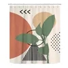 Nordic famous painting waterproof and mildew proof shower curtain printing bathroom 211119