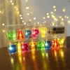 LED Merry Christmas letter lights string HAPPY BIRTHDAY coloured lantern lamp string light indoor and outdoor party ornament garden home decoration G01N2V1