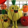 Costume da mascotte di ananas gialloverde Performance sul palco Vestito da festa di fantasia di Natale di Halloween Vestito da personaggio dei cartoni animati Vestito da carnevale unisex per adulti