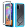 Heavy Duty Full Protection ShockoProof Fodral för Samsung Galaxy A31 Soft TPU + PET Front Film Transparent Acrylic Hard PC Back Cover