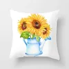 3D Sunflower Cushion Covers Decorative Pillows Cover Hand Painted Flower Throw Pillow Case Sofa Seat Home Decor A05