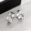 Designer fashion luxury men's and women's silver band rings skeleton couples jewelry personalized simple holiday gifts