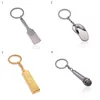 Metal Key Chain Creative Music Gifts Key Ring Microphone Key Chain Fashion Pendant Jewelry Keyrings Charm Keychain Trinkets