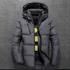 Winter Warm Men Jacket Coat Casual Autumn Stand Collar Puffer Thick Hat White Duck Parka Male Men's Down With Hood 211216