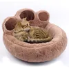 Mignon ours patte conception chat canapés-lits doux velours nid pour animaux de compagnie chaud maison de couchage lit pour petits chats animaux de compagnie