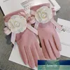 Marque Gants Hiver Femmes Gants Mitaines En Cachemire Femme Grande Fleur Gants De Laine Chaude Femmes Conduite Usine prix conception experte Qualité Dernier Style Original