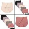 Culottes pour femmes sous-vêtements vêtements 5 pièces/lot haute qualité femmes coton taille haute slips élastique doux confortable sans couture Sexy grande taille Xxl D