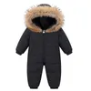 Old Cobbler 40M712 Thick warm Down Coat Baby Kids Clothing Bodysuit Outwear Real fur collar White duck288q5335418