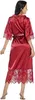 Soft Night Silk Kimono Robe Bathrobe Women Silk Bridesmaid Robes Sexy red Robes Satin Robe Ladies Dressing Gowns 210901