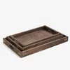 Jewelry Pouches, Bags Retro Wooden Pallet Rectangular Storage Trays Display Tray El Dessert Dinner Tea Food Tableware Serving