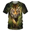 Mens Graphic T Shirt 3d Digital Funny T-shirt Boys Diy Streetwear Tees Breathable Casual Tops with Lion Pattern Wholesale Eur Size