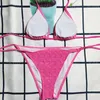 Ins Bikinis Set Mektup Elmas Tasarım Bölünmüş Mayo Bayan Moda Tatil Beachwear Seksi Mayo