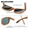 Óculos de sol moda retro zebra bambu óculos de madeira para homens mulheres polarizando uv 400 anti-ultravioleta com desenhista de caixa