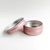 Novos 15ml Metal Garrafa de Alumínio Tins Lip Balm Recipientes Vazias Frascos Parafuso Top Tin Cans DH8970