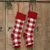 18 "Gebreide Kerstkousen, grote rustieke garen Xmas kousen voor gezinsvakantie decoraties