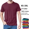 Sommar tunn bomull Unisex T-shirt Män 100% Solid Casual Toppar Crew-neck Kortärmad Manlig Tshirt Andas utslagsplatser 210706