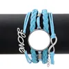 Mode värmeöverföring läder rep armband kreativ kärlek sublimering tomt vävda armband diy gåvor