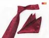 Luxe Mens Hals Ties Set Square Sjaal Bloemen Paisley Bruiloft Tie Pocket Squares Manchetknopen Man Mode Accessoires