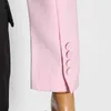 Casual Hit Color Blazer dla kobiet Notched Z Długim Rękawem Temperament Blazers Kobiet Moda Odzież Styl 210524