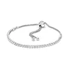 Braccialetto di moda regolabile Gemma Bracciali Gioielli per le donne Regali Bracciale in argento sterling Designer fai da te Pulseras Plata 925 Para Mujer