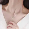 925 Sterling Silver Opal Angel Wings Charm Pendentif Choker Collier Coréen Pour Fille Femmes Déclaration Bijoux De Mariage dz276IILA{category}