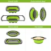 Collapsible Colanders 11pc Silicone Set Camp Kitchen Includes 1pc 6 qts Over the Sink Strainer 2pc 4 qt Strainers and 8 pc M258T