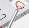 Creative Big Crystal Heart-Shaped Diamond Ballpoint Pens Fashion School Office Supplies Design Gem Metal Ball Pen Student Gift
