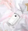 Mini Nano Face Spray Mist Sprayer Home Portable Handheld USB Air Firidifier Alkohol Desinfect Nebulizer Fuktande hudvård också3255433