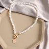 FNIO Luxury Pearl Stone Shell Pendant for Women Summer Star Heart Chain Choker Necklace Bohemian Jewelry Gift