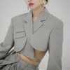 MOZISION Irregular Elegant Blazer For Women Notched Long Sleeves Lace Up Bowknot Blazers Female Spring Fashion Coat 211019