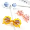 1pcs Vintage Kids Sunglasses Round Flower Baby Children Uv400 Sport Sunglasses For Girls Boys Sunflower Children's Sunglasses