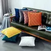Cushion/Decorative Pillow Velvet Lattice Cushion Cover Sofa Decoration Home Car Soft Solid Color Pillowcase Simple