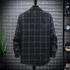 Hommes chemises décontractées 2021 automne mode Double Plaid imprimé à manches longues chemise classique qualité affaires professionnel vêtements de travail haut