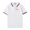 Polo da uomo Designer 2021 Polo da uomo di marca maglietta classica da uomo Designer tees Ricamo manica corta estate Risvolto striscia tinta unita petto lettera donna V211