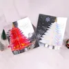 Tebrik Kartları Mutlu Noeller 3d Yukarı Ağaç Dekorasyonu Kış Hediyesi Lazer Kesme Yıl Noel Baba