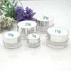 5G 10G 15G Acrílico Plástico Frascos Recarregáveis ​​Vazio Maquiagem Maquiagem Jar Viagem Rosto Creme Loção Cosméticos Recipiente Cosmético 10pcs / Lothigh Qty