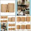 Yarn Clothing Fabric Apparel 16Mm-22Mm 10M Fine Handmade Rope Diy Craft Supplies Decoration Cords Retro Jute Twine Thread For Gift Packing /